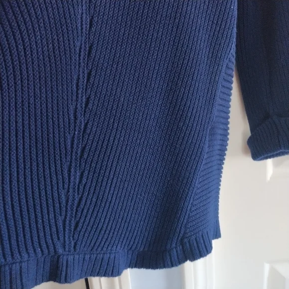 Charter Club V Neck Chunky Knit Cotton Sweater XL - Picture 4 of 11